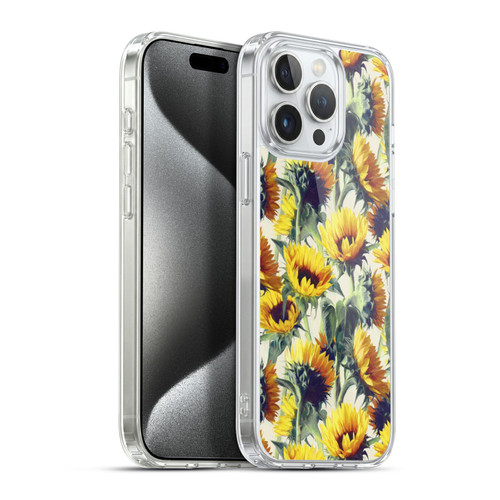 Micklyn Le Feuvre Florals Sunflowers Forever Soft Gel Case for Apple iPhone 15 Pro Max & MagSafe