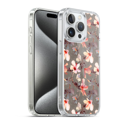 Micklyn Le Feuvre Florals Coral Hibiscus Soft Gel Case for Apple iPhone 15 Pro & MagSafe