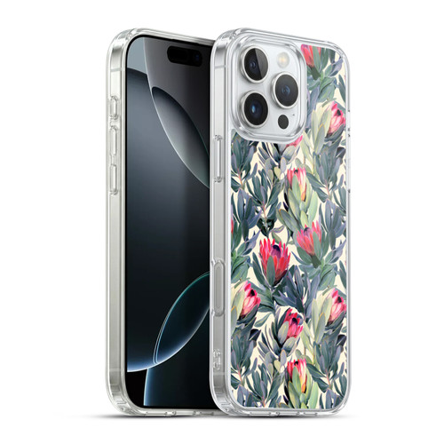 Micklyn Le Feuvre Florals Painted Protea Soft Gel Case for Apple iPhone 16 Pro Max & MagSafe