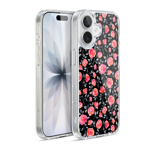 Micklyn Le Feuvre Florals Roses on Black Soft Gel Case for Apple iPhone 17