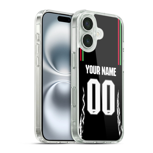 Custom Customised Personalised Arsenal FC 2024/25 Kit Away Soft Gel Case for Apple iPhone 16 & MagSafe