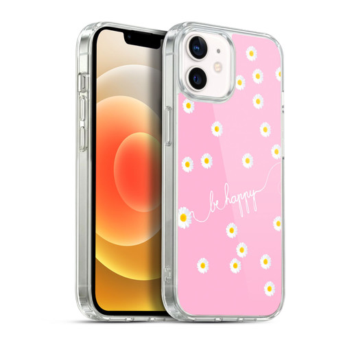 Monika Strigel Happy Daisy Pink Soft Gel Case for Apple iPhone 12 / iPhone 12 Pro & MagSafe