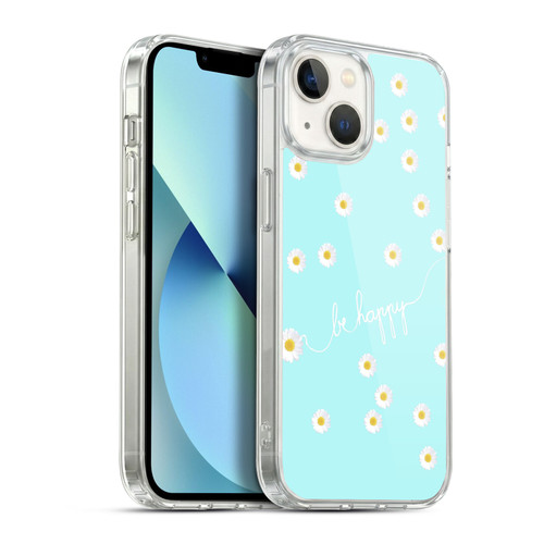 Monika Strigel Happy Daisy Aqua Soft Gel Case for Apple iPhone 13