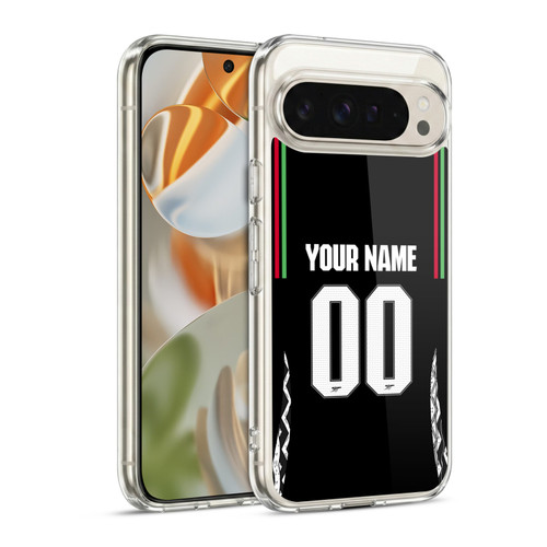 Custom Customised Personalised Arsenal FC 2024/25 Kit Away Soft Gel Case for Google Pixel 9 / Pixel 9 Pro