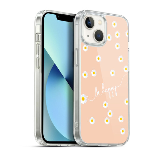 Monika Strigel Happy Daisy Peach Soft Gel Case for Apple iPhone 13
