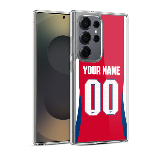 Custom Customised Personalised Arsenal FC 2024/25 Kit Home Soft Gel Case for Samsung Galaxy S25 Ultra & MagSafe