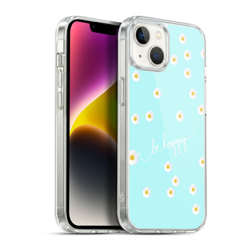 Monika Strigel Happy Daisy Aqua Soft Gel Case for Apple iPhone 14 Plus & MagSafe