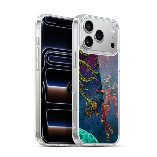 David Lozeau Colourful Grunge Astronaut Space Couple Love Soft Gel Case for Apple iPhone 17 Pro Max