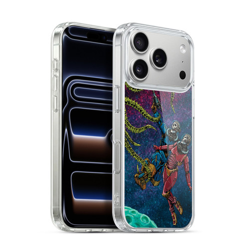 David Lozeau Colourful Grunge Astronaut Space Couple Love Soft Gel Case for Apple iPhone 17 Pro