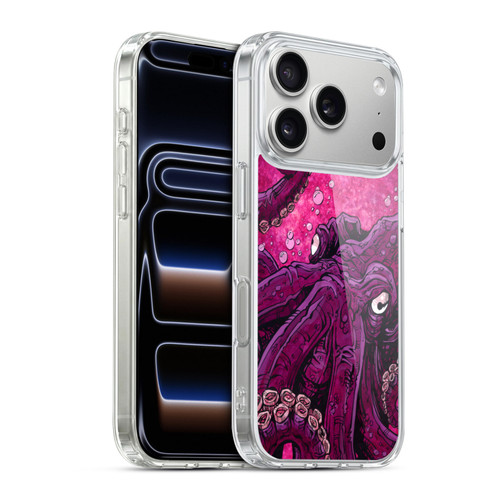David Lozeau Colourful Grunge Octopus Squid Soft Gel Case for Apple iPhone 17 Pro