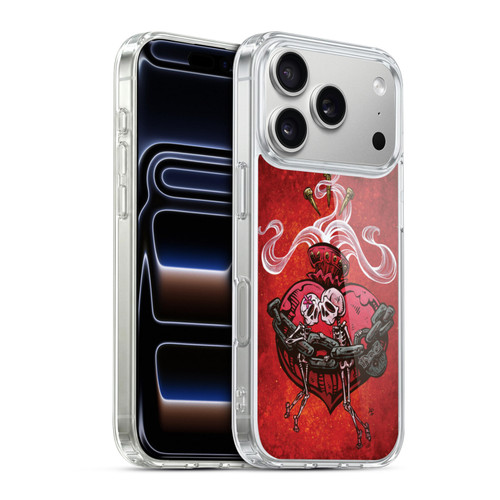 David Lozeau Colourful Grunge Skull With Heart Soft Gel Case for Apple iPhone 17 Pro