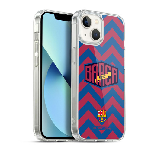 FC Barcelona Forca Barca Zigzag Soft Gel Case for Apple iPhone 13