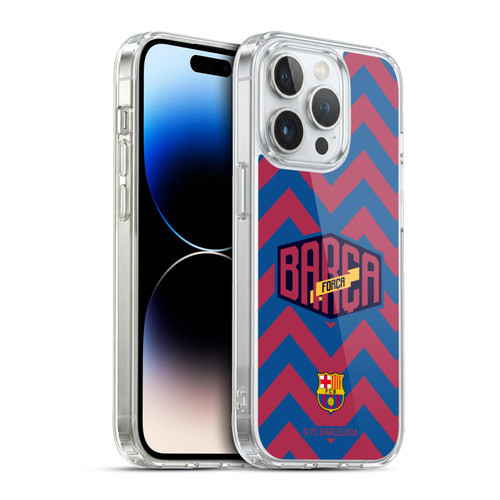 FC Barcelona Forca Barca Zigzag Soft Gel Case for Apple iPhone 13 Pro & MagSafe