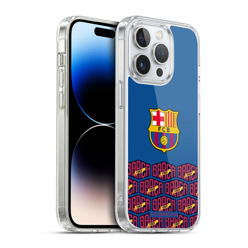 FC Barcelona Forca Barca Logo And Pattern Soft Gel Case for Apple iPhone 13 Pro & MagSafe
