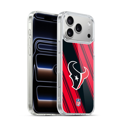 NFL Houston Texans Artwork Stripes Soft Gel Case for Apple iPhone 17 Pro Max