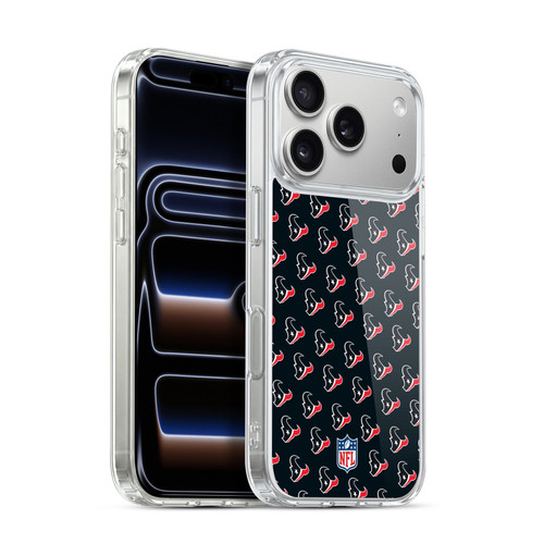 NFL Houston Texans Artwork Patterns Soft Gel Case for Apple iPhone 17 Pro