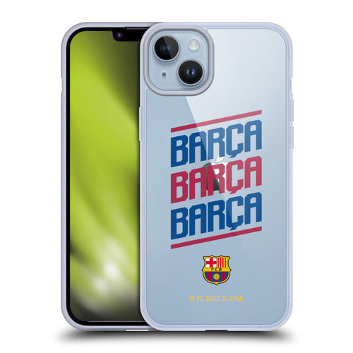 FC Barcelona Forca Barca Triple Soft Gel Case for Apple iPhone 14 Plus & MagSafe