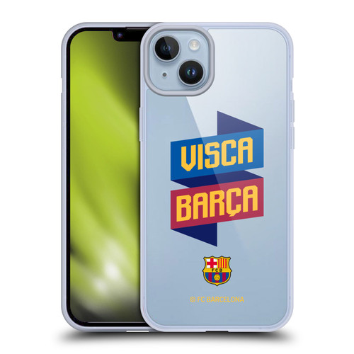 FC Barcelona Forca Barca Visca Soft Gel Case for Apple iPhone 14 Plus & MagSafe