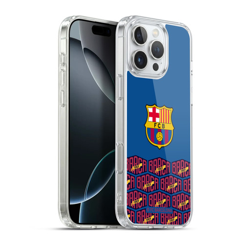 FC Barcelona Forca Barca Logo And Pattern Soft Gel Case for Apple iPhone 16 Pro Max & MagSafe