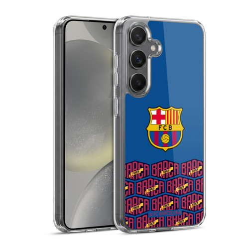 FC Barcelona Forca Barca Logo And Pattern Soft Gel Case for Samsung Galaxy S24 5G & MagSafe