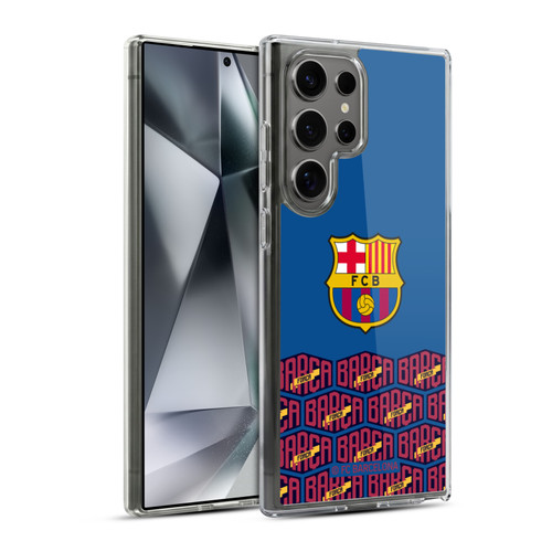 FC Barcelona Forca Barca Logo And Pattern Soft Gel Case for Samsung Galaxy S24 Ultra 5G & MagSafe