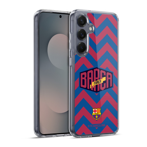 FC Barcelona Forca Barca Zigzag Soft Gel Case for Samsung Galaxy S25+ & MagSafe