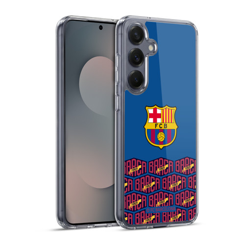 FC Barcelona Forca Barca Logo And Pattern Soft Gel Case for Samsung Galaxy S25+ & MagSafe
