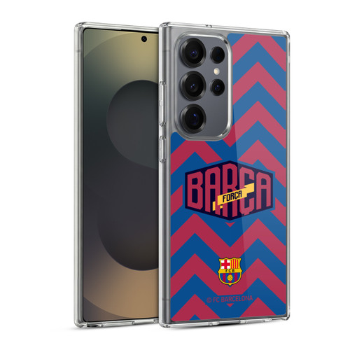 FC Barcelona Forca Barca Zigzag Soft Gel Case for Samsung Galaxy S25 Ultra & MagSafe