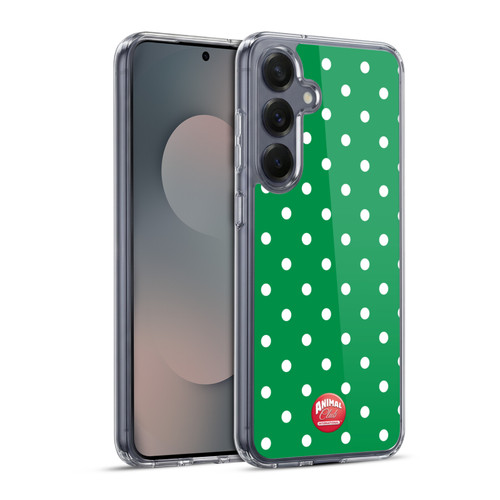 Animal Club International Patterns Polka Dots Green Soft Gel Case for Samsung Galaxy S25+ & MagSafe