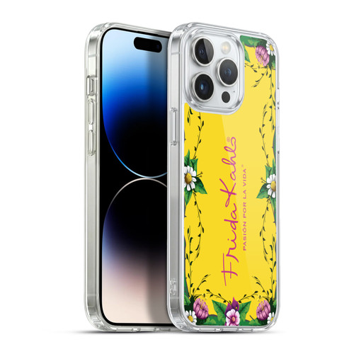 Frida Kahlo Purple Florals Frame Soft Gel Case for Apple iPhone 13 Pro Max & MagSafe