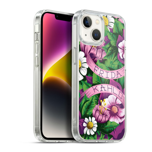 Frida Kahlo Purple Florals Lace Soft Gel Case for Apple iPhone 14