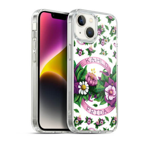 Frida Kahlo Purple Florals Ribbon Soft Gel Case for Apple iPhone 14