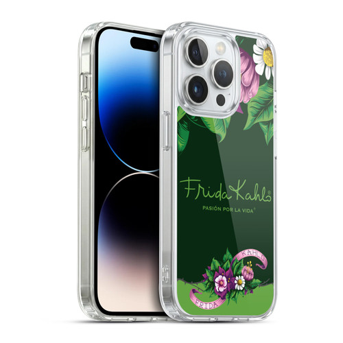 Frida Kahlo Purple Florals Blooms Soft Gel Case for Apple iPhone 14 Pro & MagSafe