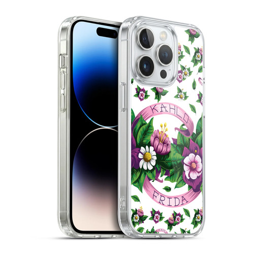 Frida Kahlo Purple Florals Ribbon Soft Gel Case for Apple iPhone 14 Pro & MagSafe