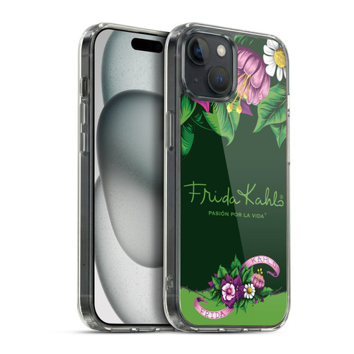 Frida Kahlo Purple Florals Blooms Soft Gel Case for Apple iPhone 15 Plus & MagSafe