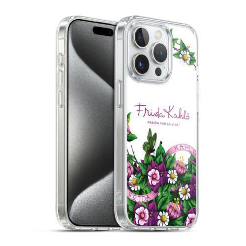 Frida Kahlo Purple Florals Bunch Soft Gel Case for Apple iPhone 15 Pro & MagSafe