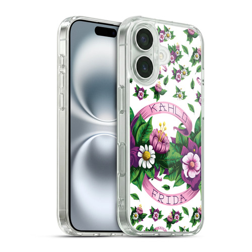 Frida Kahlo Purple Florals Ribbon Soft Gel Case for Apple iPhone 16 & MagSafe