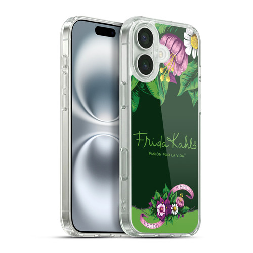Frida Kahlo Purple Florals Blooms Soft Gel Case for Apple iPhone 16 Plus & MagSafe