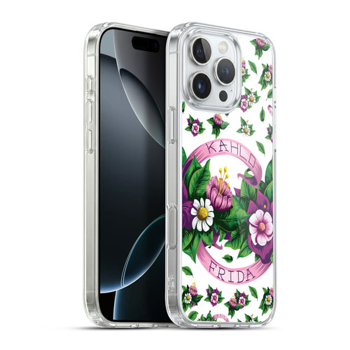 Frida Kahlo Purple Florals Ribbon Soft Gel Case for Apple iPhone 16 Pro Max & MagSafe