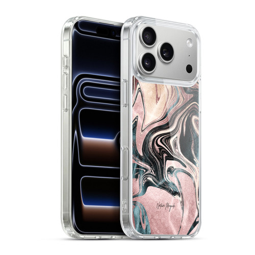 Nature Magick Luxe Gold Marble Metallic Pink Soft Gel Case for Apple iPhone 17 Pro Max
