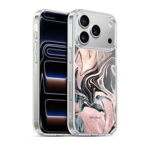 Nature Magick Luxe Gold Marble Metallic Pink Soft Gel Case for Apple iPhone 17 Pro