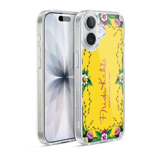Frida Kahlo Purple Florals Frame Soft Gel Case for Apple iPhone 17