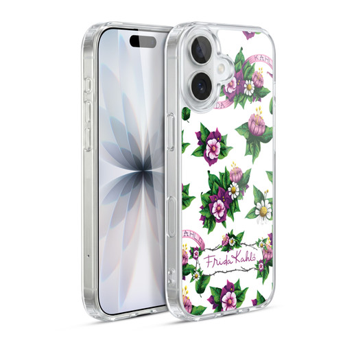Frida Kahlo Purple Florals Pattern Soft Gel Case for Apple iPhone 17