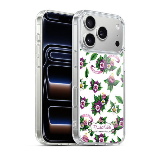 Frida Kahlo Purple Florals Pattern Soft Gel Case for Apple iPhone 17 Pro