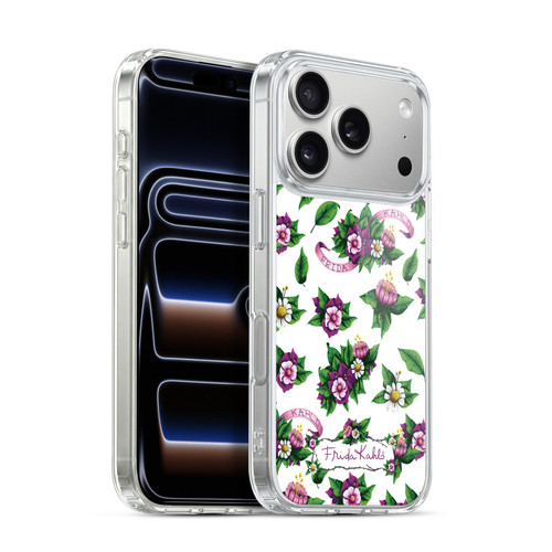 Frida Kahlo Purple Florals Pattern Soft Gel Case for Apple iPhone 17 Pro