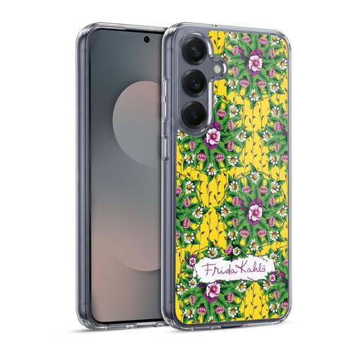 Frida Kahlo Purple Florals Mandala Soft Gel Case for Samsung Galaxy S25 & MagSafe