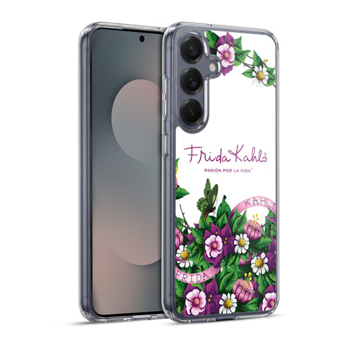 Frida Kahlo Purple Florals Bunch Soft Gel Case for Samsung Galaxy S25+ & MagSafe