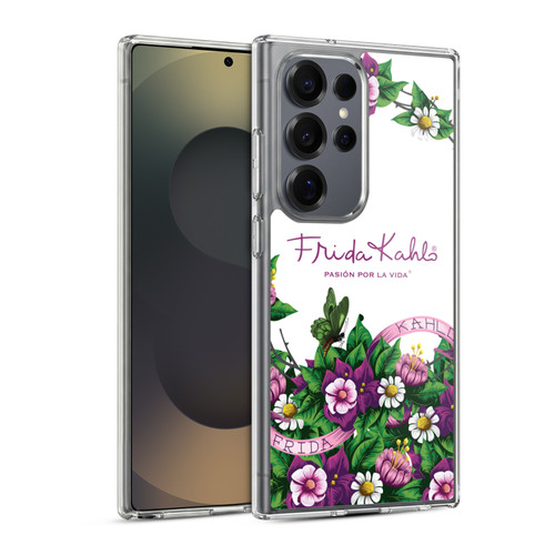 Frida Kahlo Purple Florals Bunch Soft Gel Case for Samsung Galaxy S25 Ultra & MagSafe