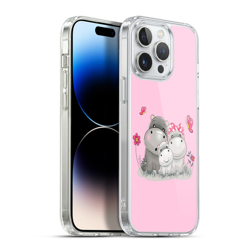 Haroulita Forest Hippo Family Soft Gel Case for Apple iPhone 13 Pro Max & MagSafe