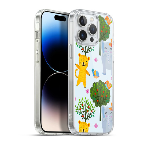 Haroulita Forest Tiger And Elephant Soft Gel Case for Apple iPhone 13 Pro Max & MagSafe
